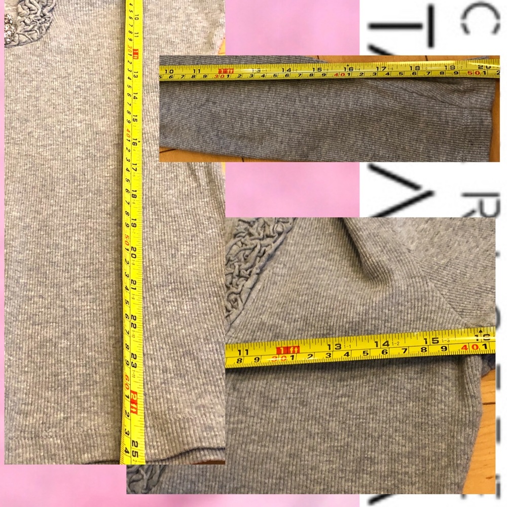 Charlotte Tarantola Ribbed v-neck Top M - Picture 8 of 8